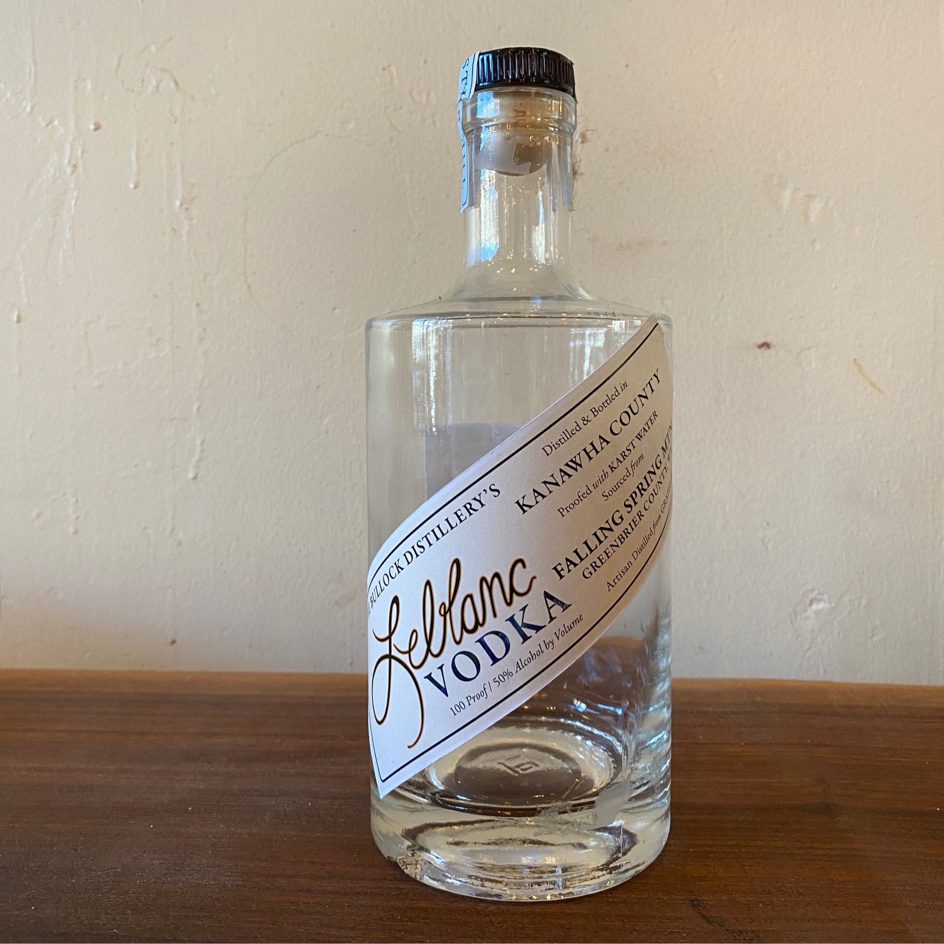 Vodka 100 proof The Bullock Distillery