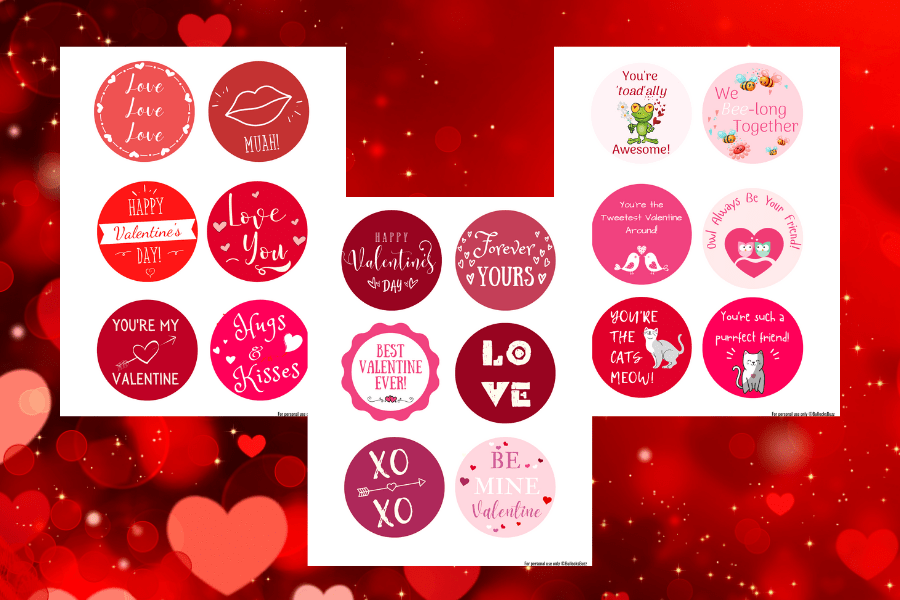 Printable Valentine's Day Stickers - Bullock's Buzz