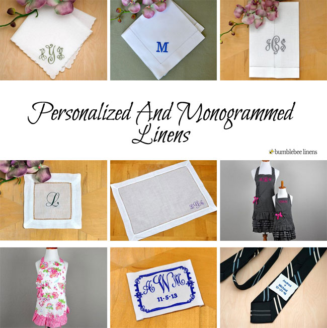 Monogrammed Linens, Personalized Linens