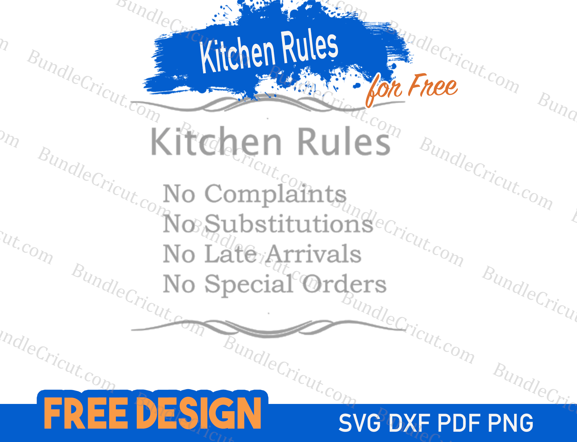 Kitchen Rules SVG FREE Bundle Cricut