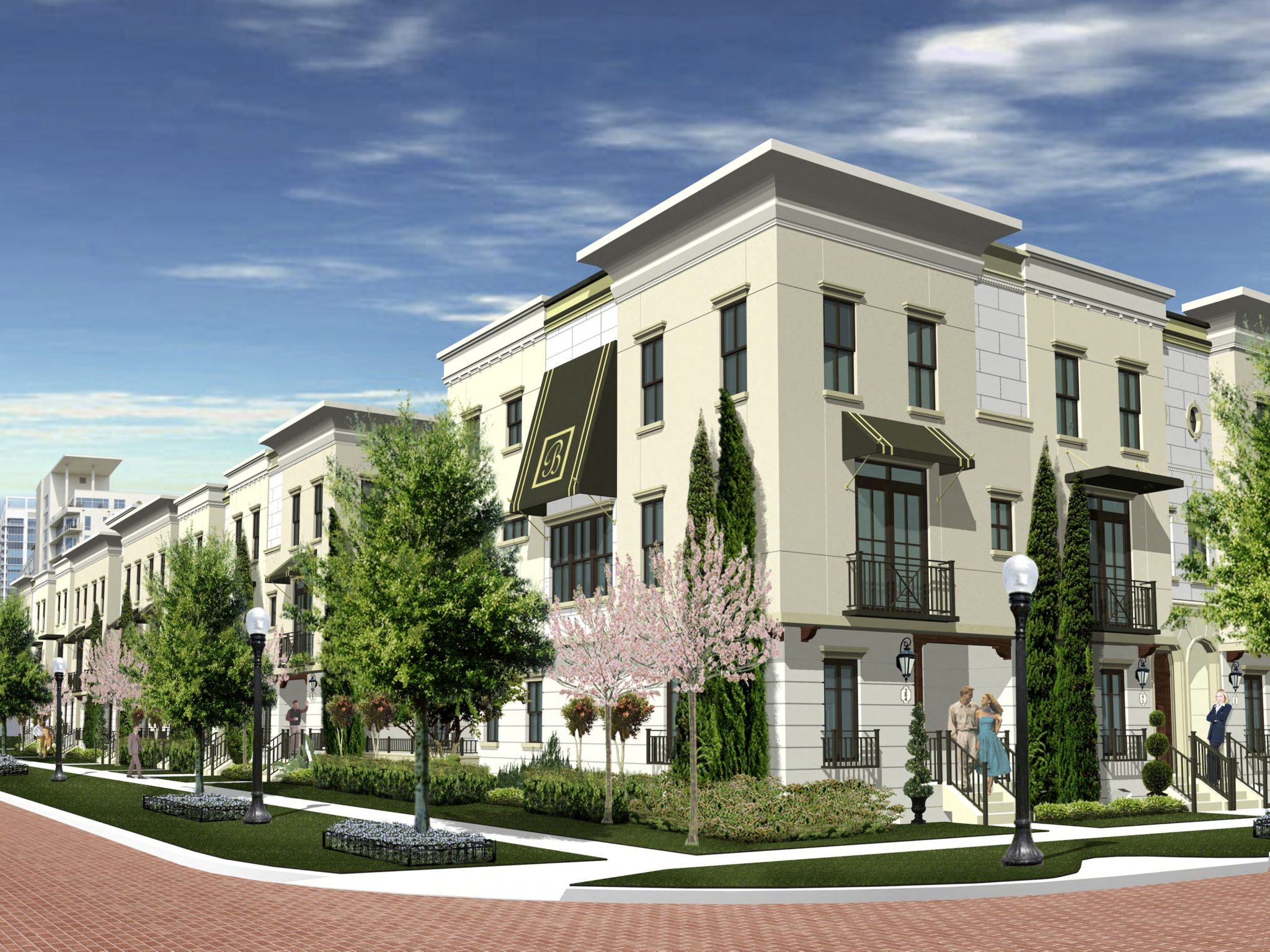 Updated Renderings for Thornton Park Townhomes bungalower