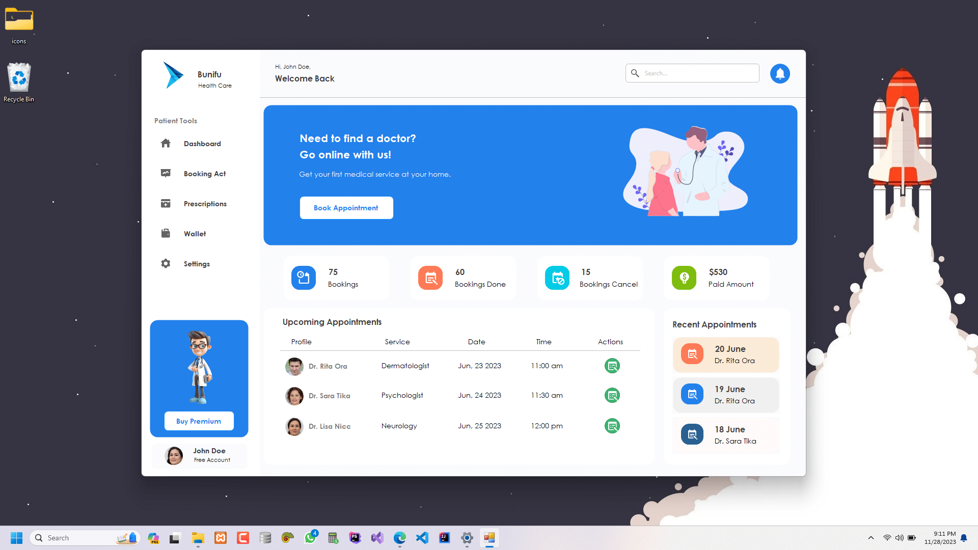 GitHub bunifuframework/healthcaredashboard Designing an Innovative