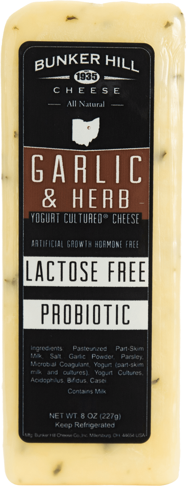 Delicious Lactose Free Garlic & Herb Cheese Bunker Hill Cheese