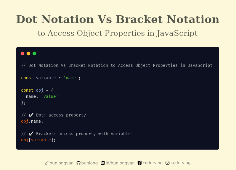 Dot Notation Vs Bracket Notation to Access Object Properties in