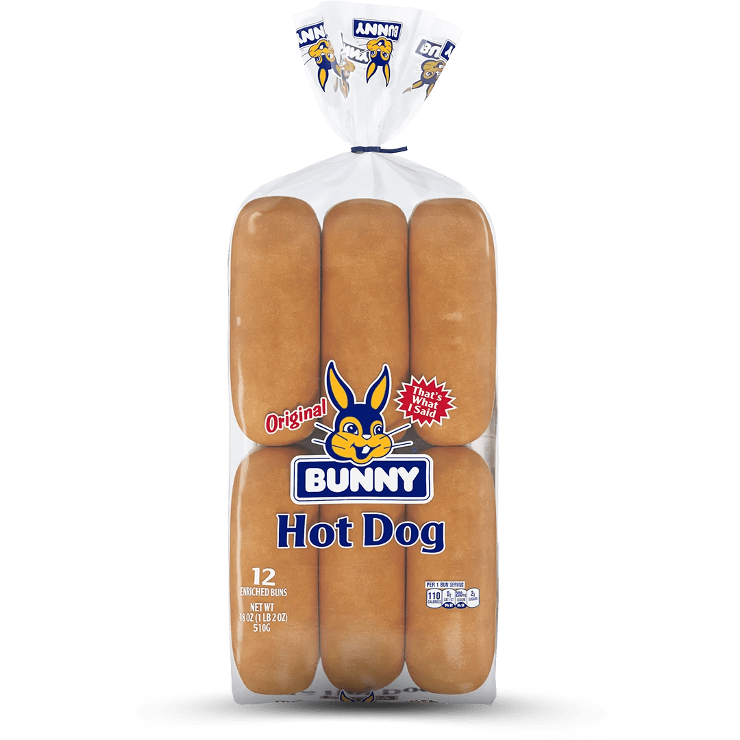 Hot Dog Buns 12pack Bunny Bread