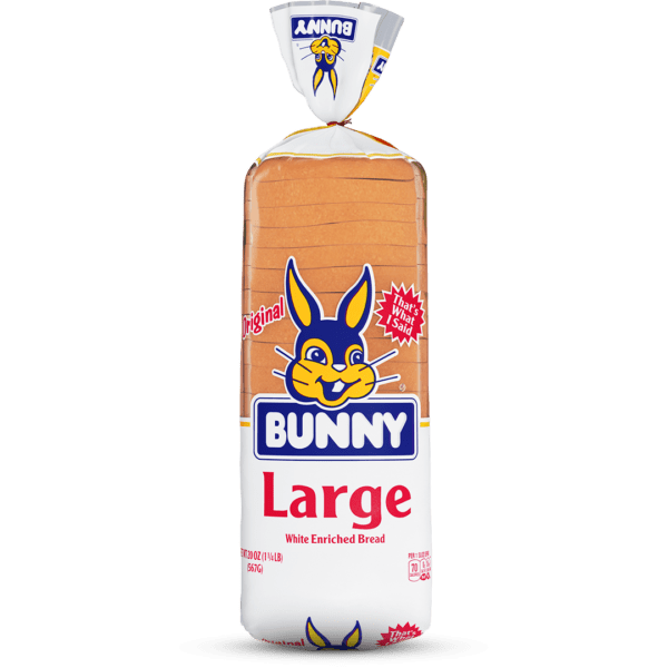 Large White Bread 20oz Bunny Bread