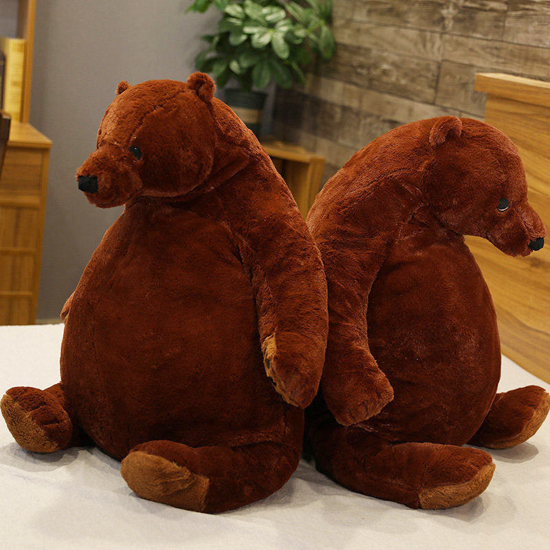 Brown Bear Stuffed Animal Doll Djungelskog Bear Plush Giant Simulation