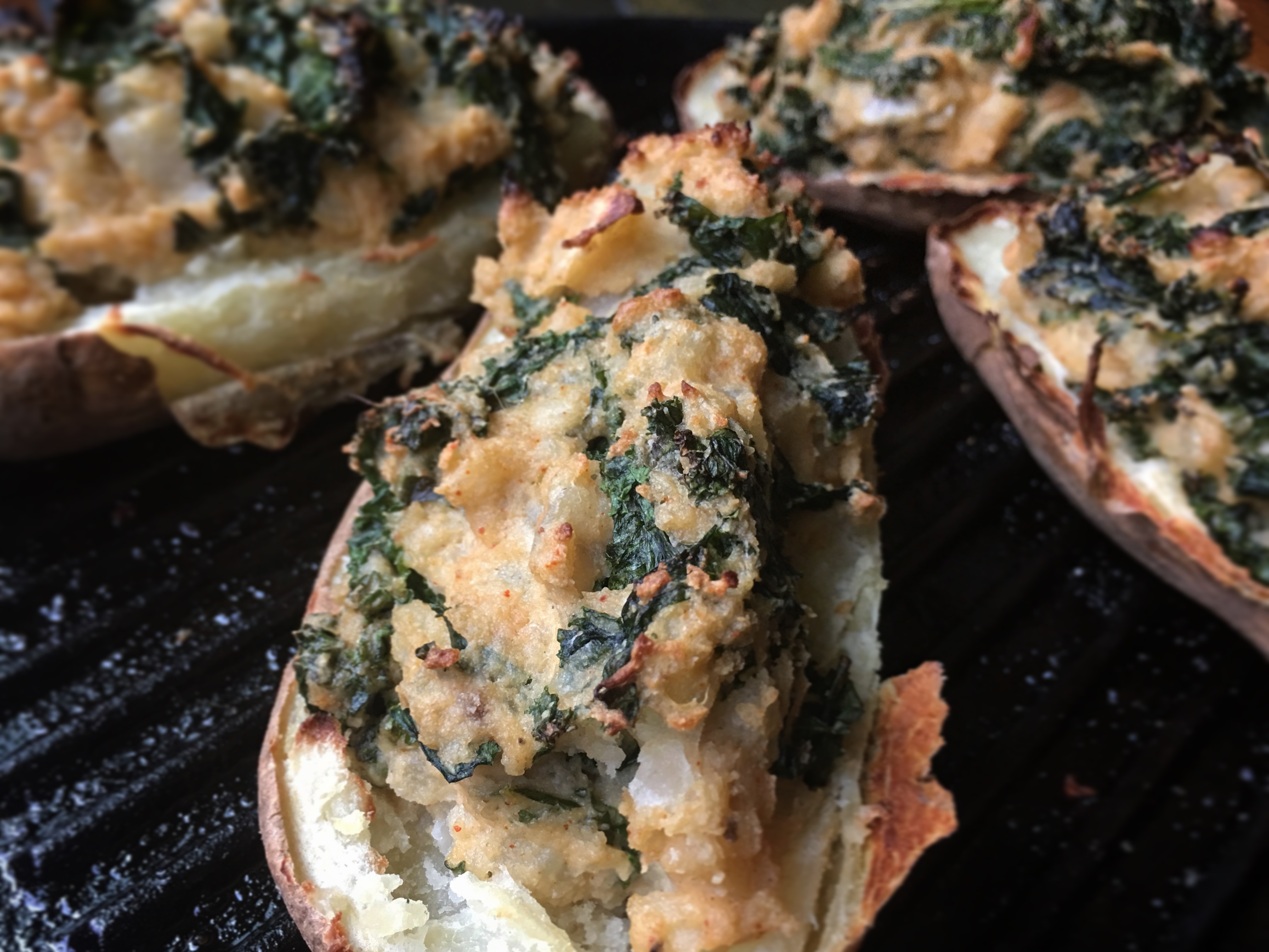 Creamy Kale Stuffed Potatoes (V/GF) Bunny's Bite
