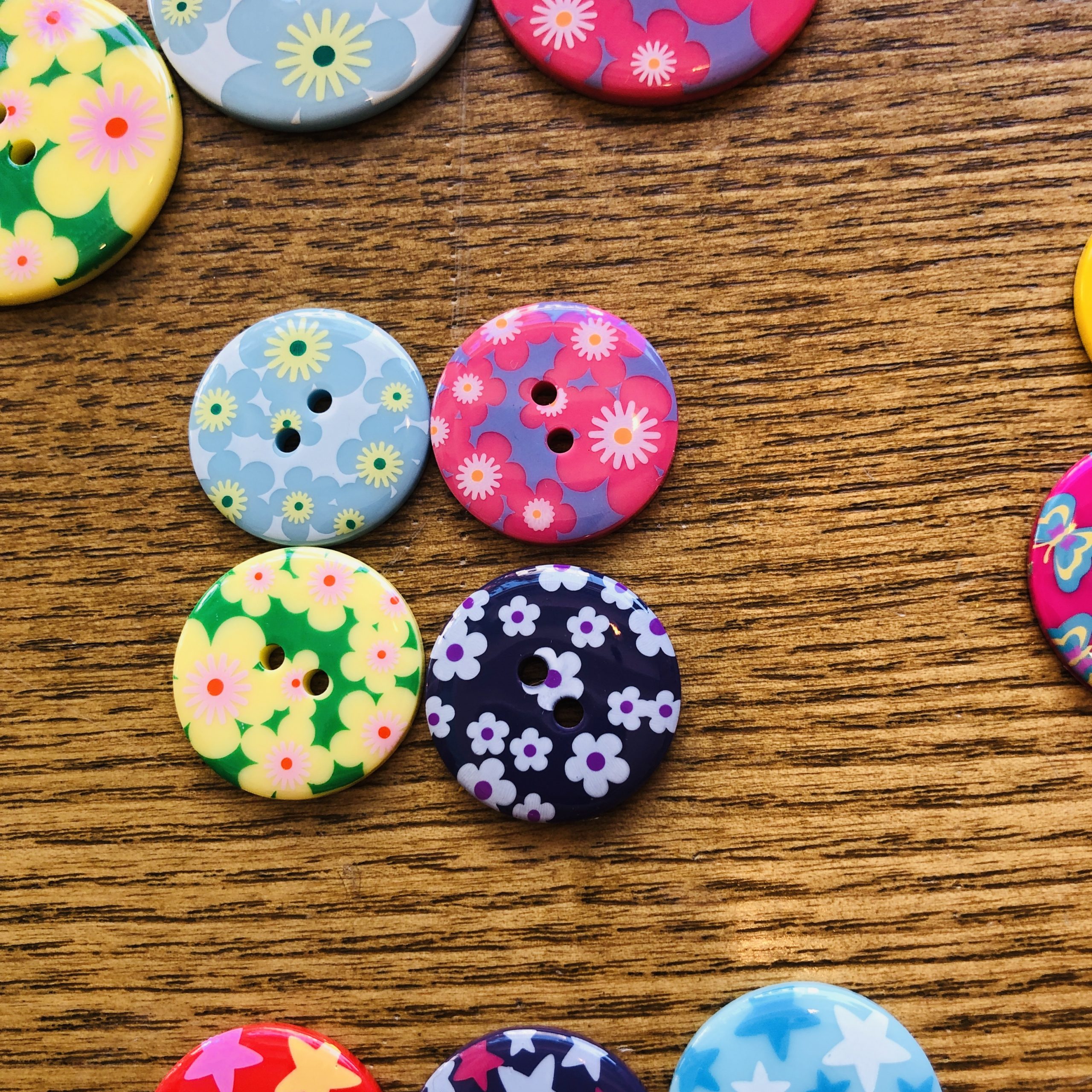 Bright Plastic Buttons Bunyip Craft