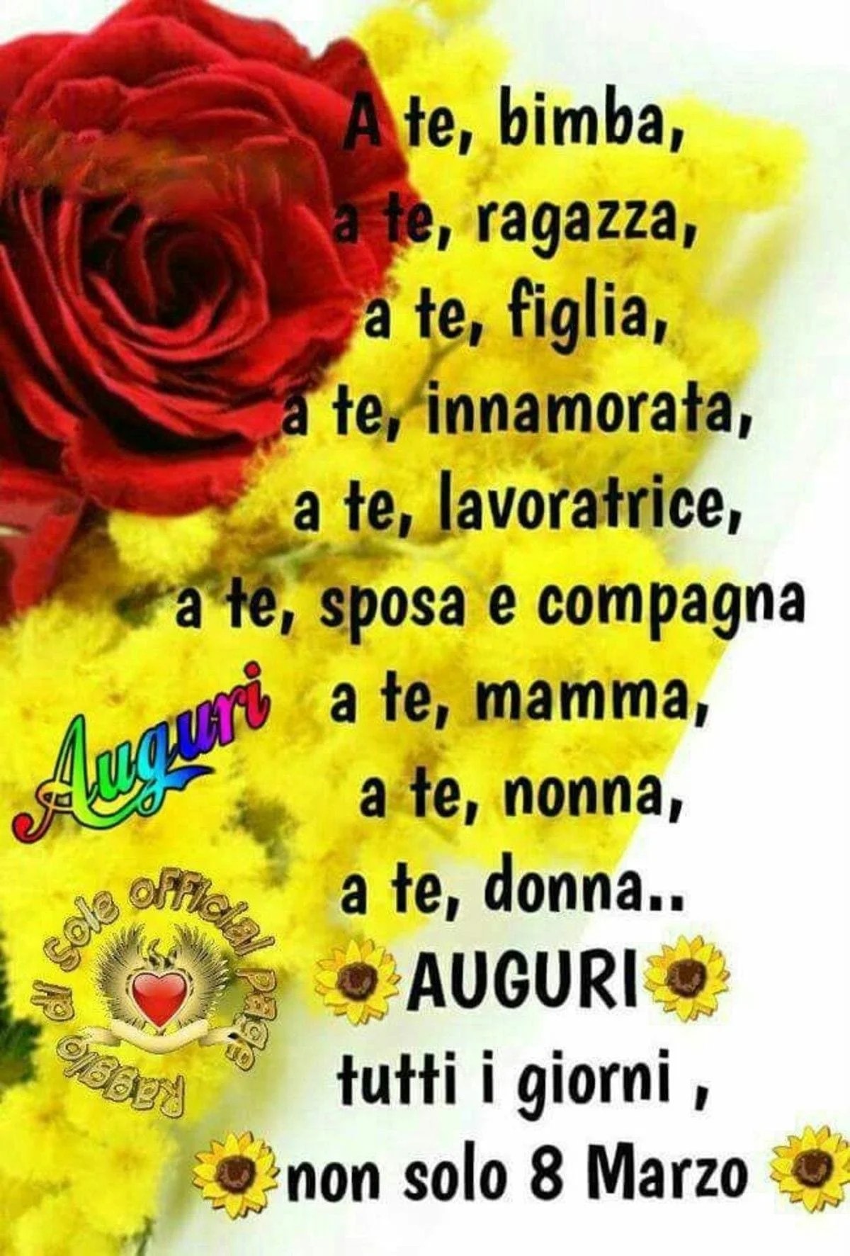 Buongiorno e buon 8 marzo festa della donna Buongiorno con il cuore