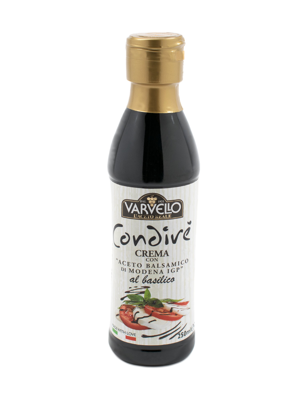 VARVELLO BALSAMIC VINEGAR OF MODENA I.G.P. INFUSED WITH BASIL GLAZE 8.4