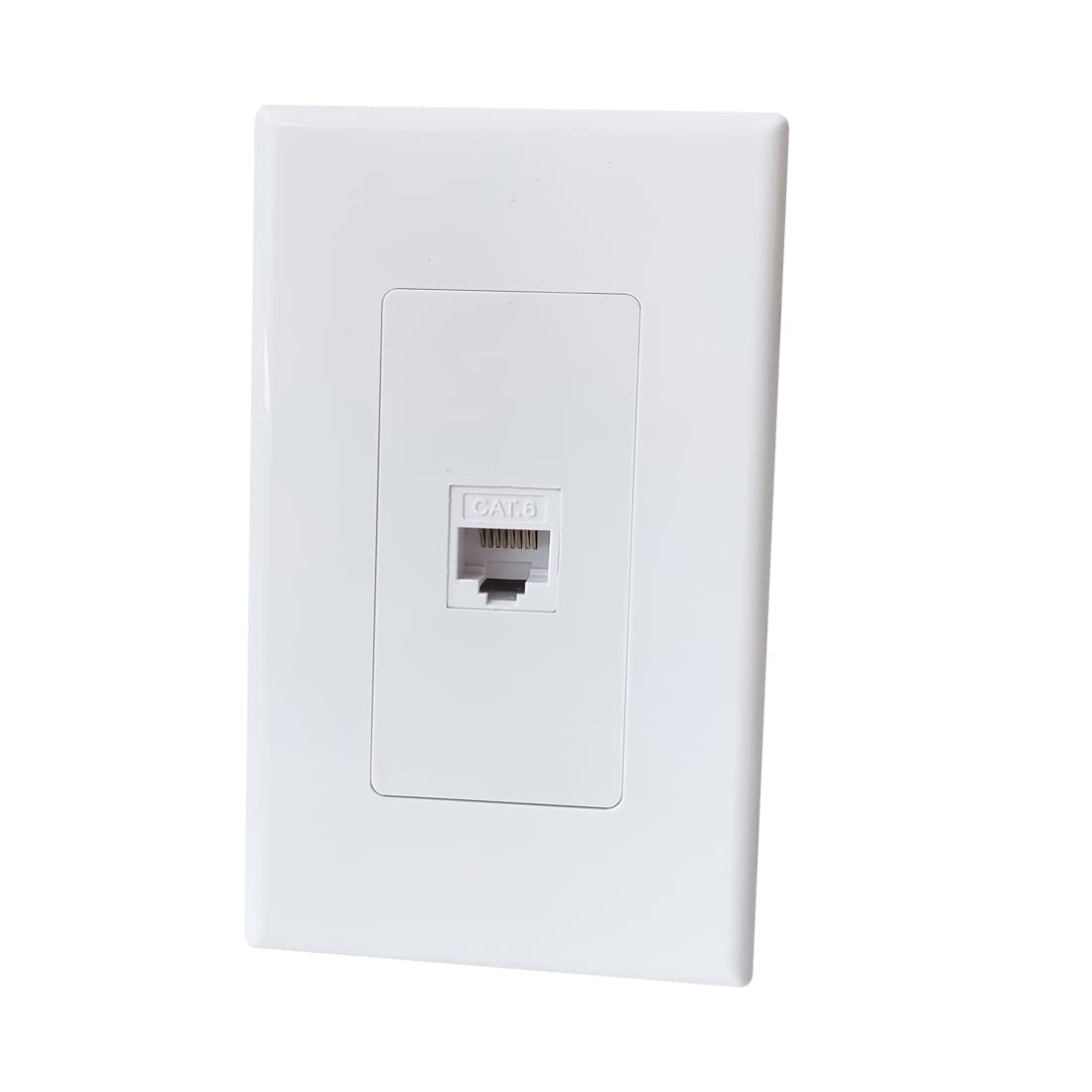 BUPLDET 1 Port CAT6 Wall Plate Screwless CAT 6 RJ45 Network