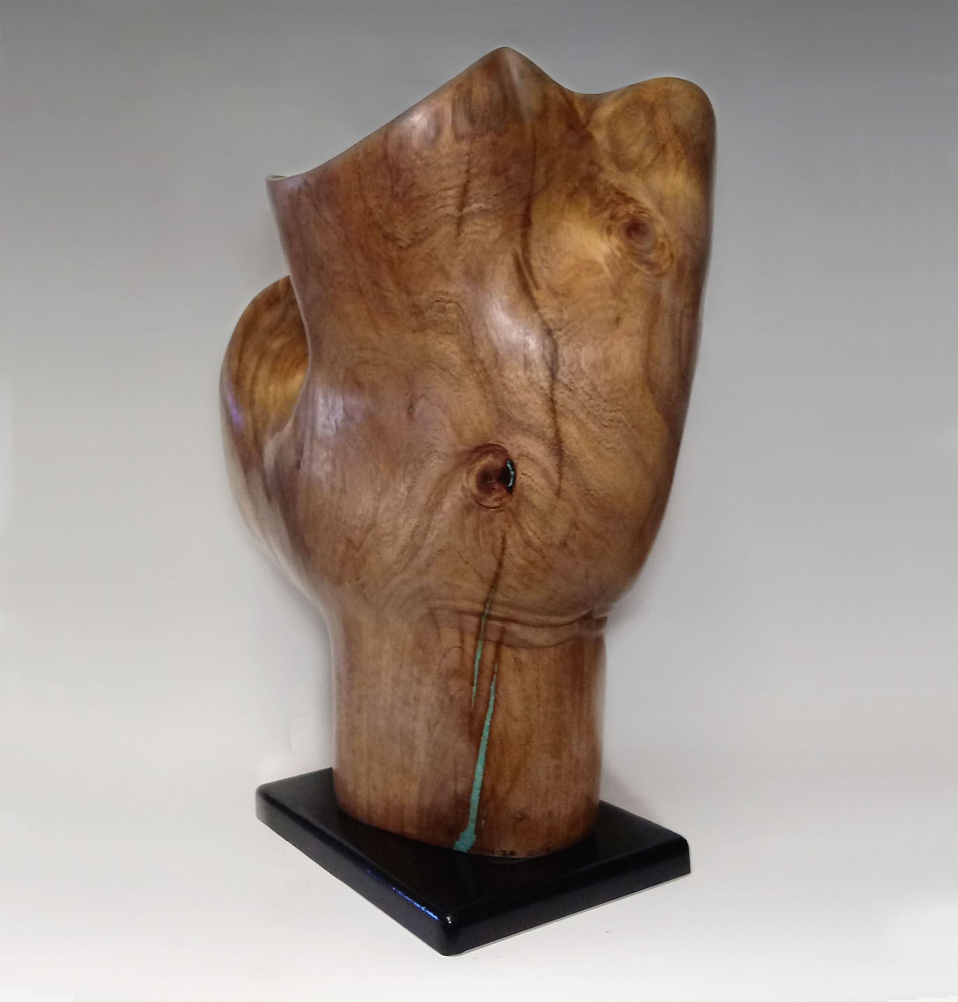 The Barker Abstract Wood Hollowform Sculpture Don Burda Design