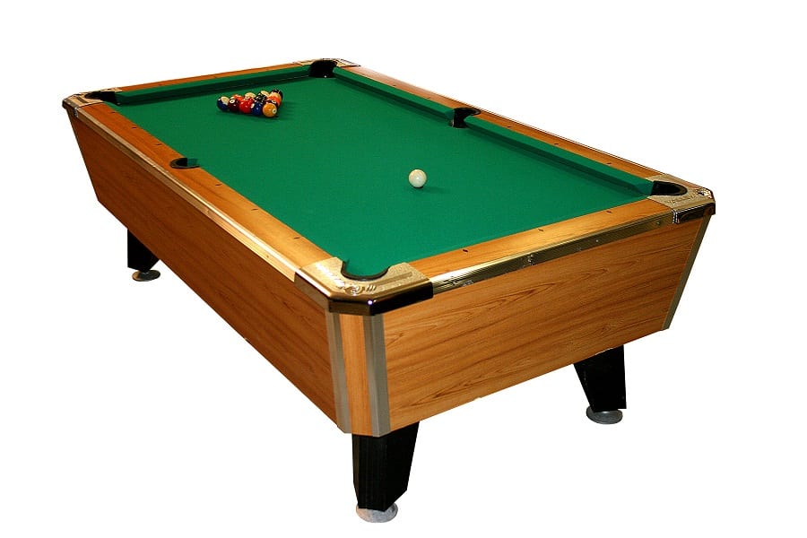 Pool Table Brown With Green Felt Burgess Events