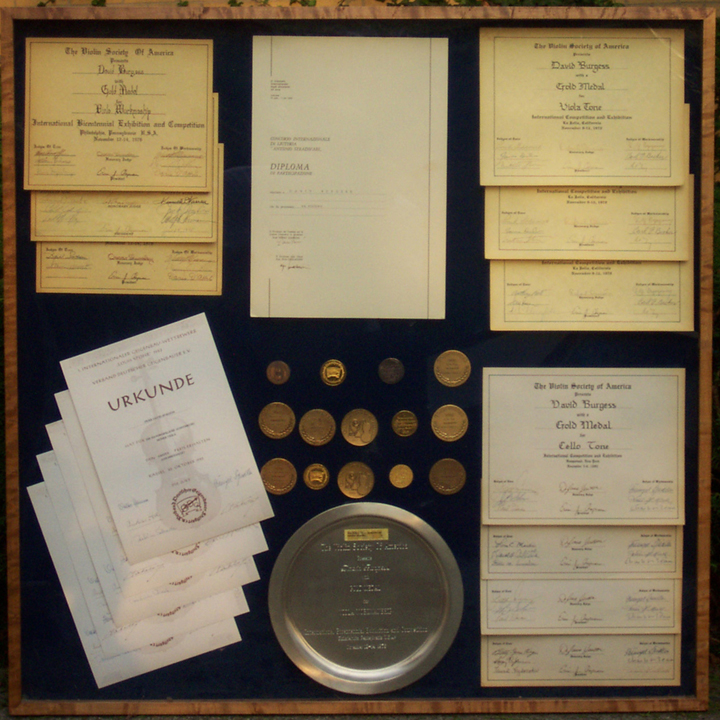 Burgess, Violin Maker Multiple Awards