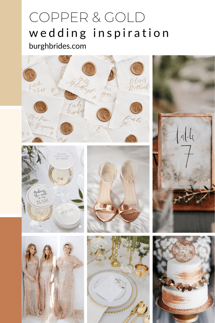Copper & Gold Wedding Inspiration Burgh Brides A Pittsburgh Wedding