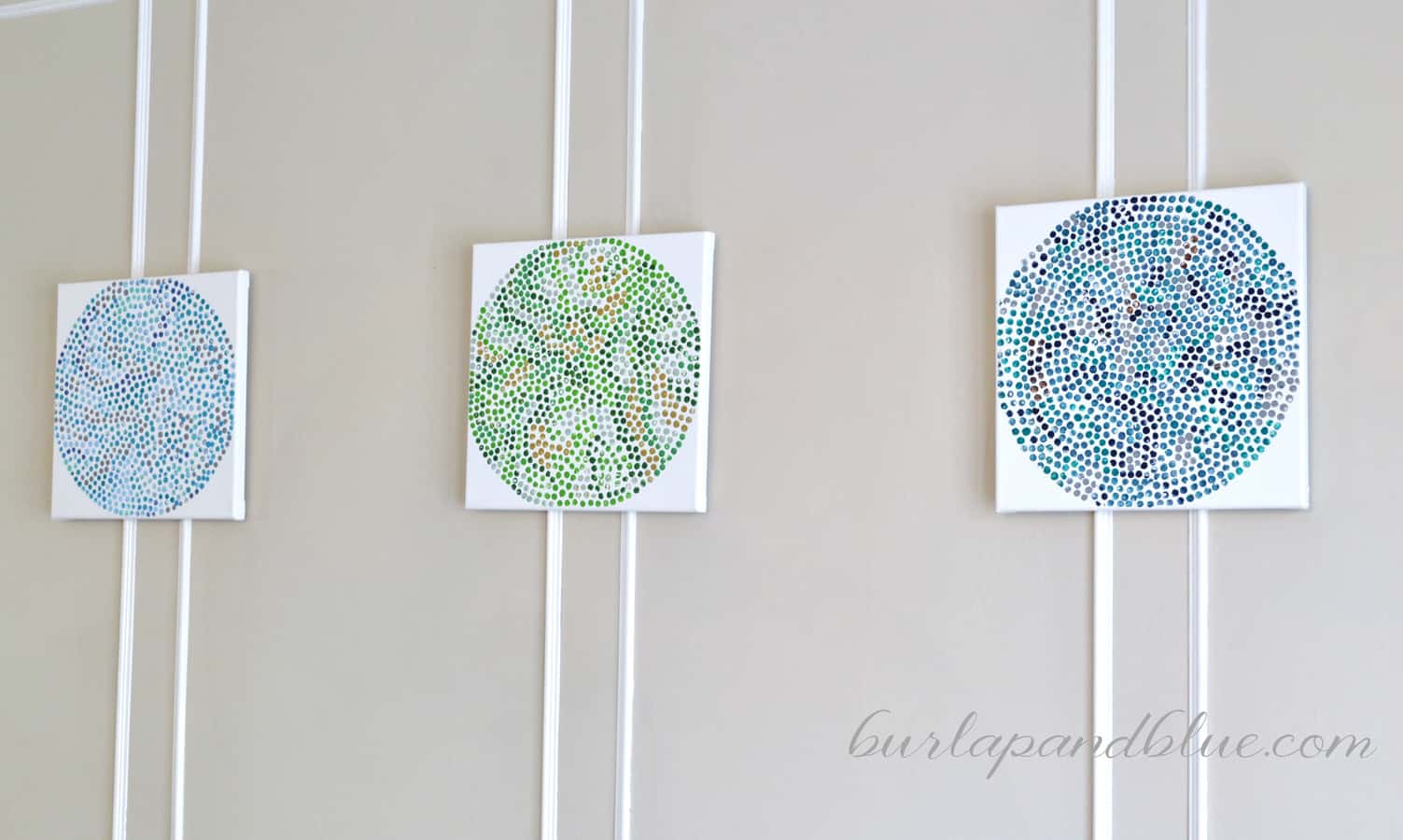 easy polka dot canvas art all crafty things