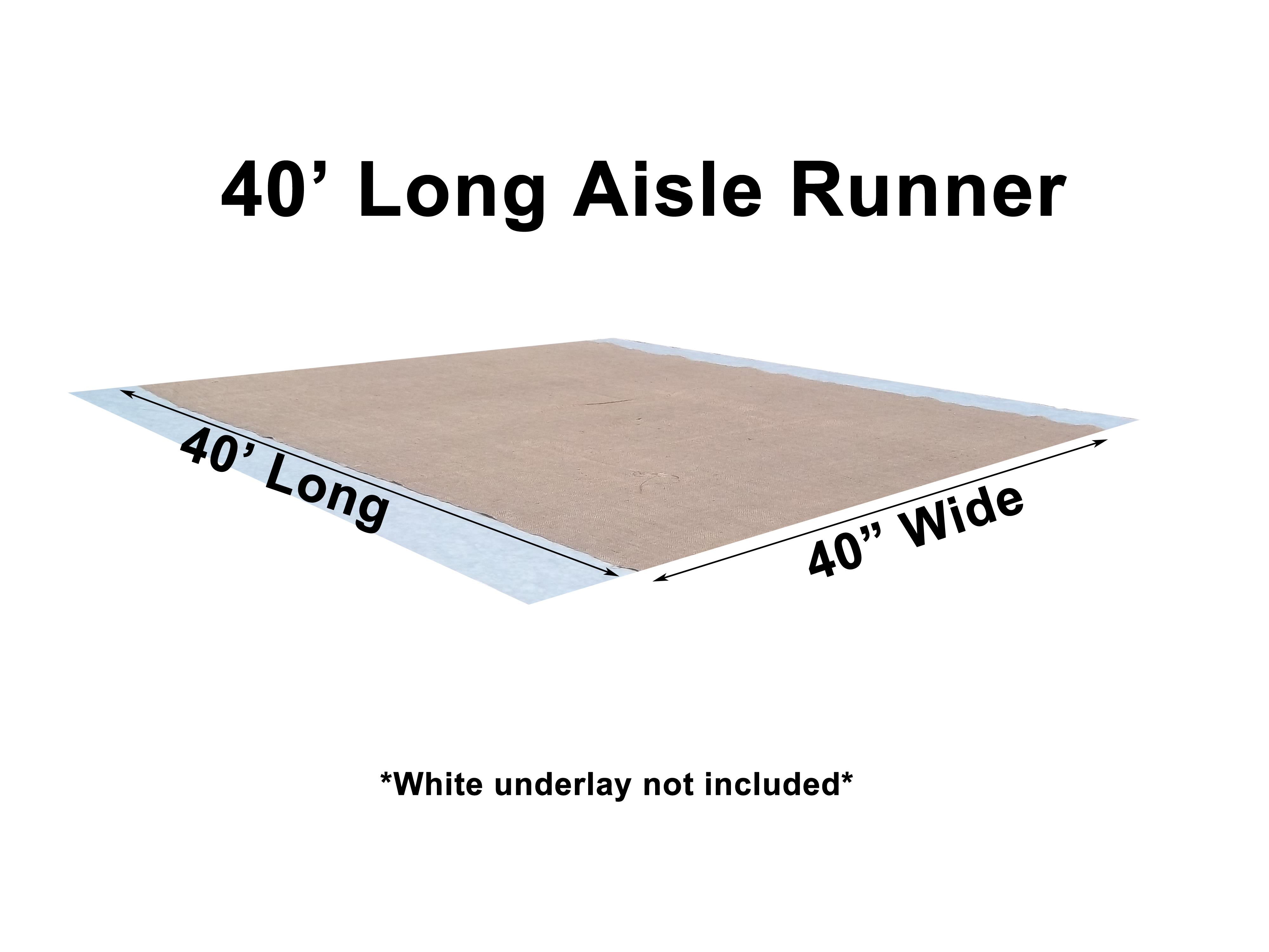 40 Inch Width Burlap Aisle Runner 40 Feet [BAISLE40x40F