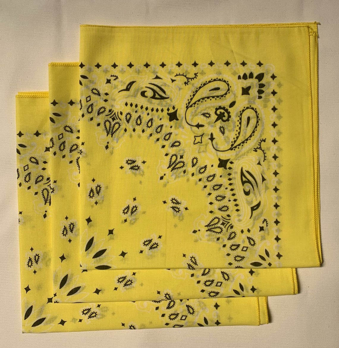 Burgundy Paisley Bandanas Made In The USA (3 Pk) 22 x 22