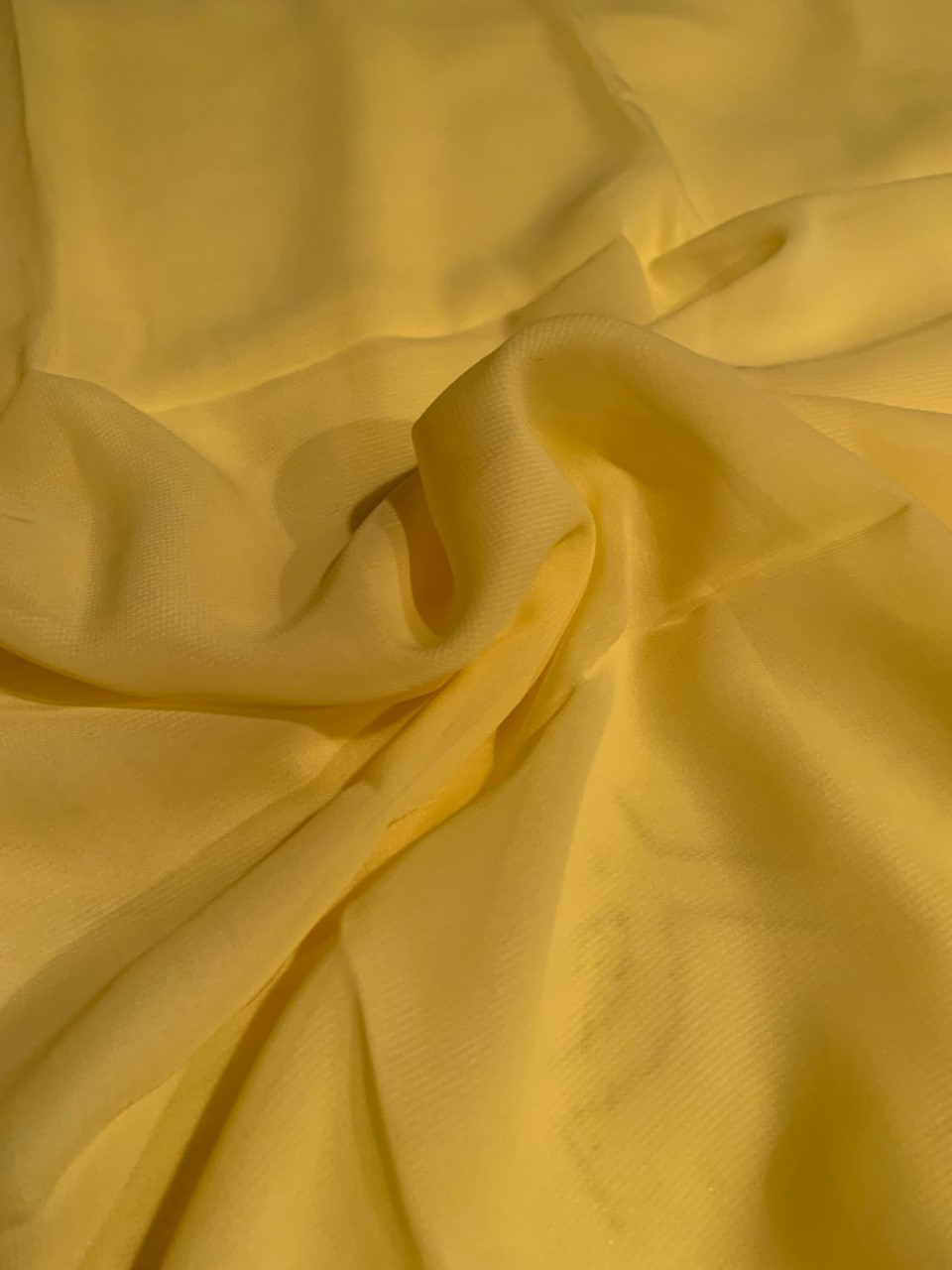 58 Yellow Chiffon Fabric By The Yard Polyester [CHIFFONYLOW] 1.99