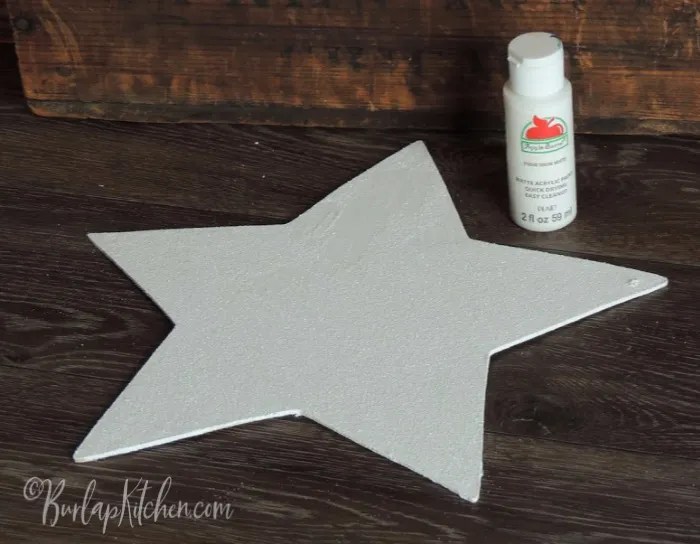 Dollar Tree Wood Star Makeover Burlap Kitchen