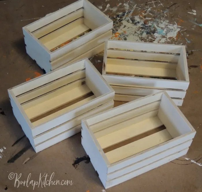 Dollar Tree Crate Craft (Fall scene) Burlap Kitchen