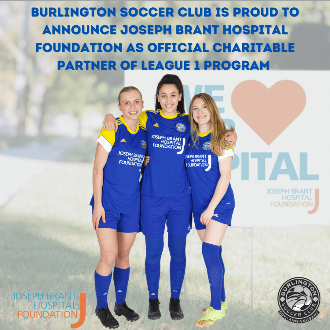 Burlington Soccer Announces Partnership with Joseph Brant Hospital