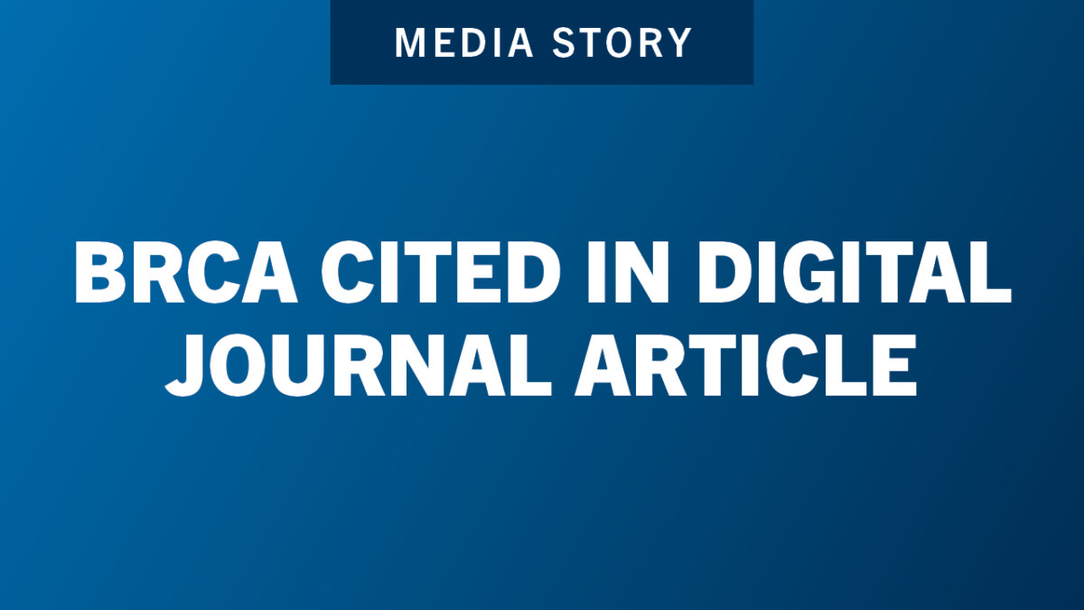 BRCA cited in Digital Journal article Burn and Reconstructive Centers