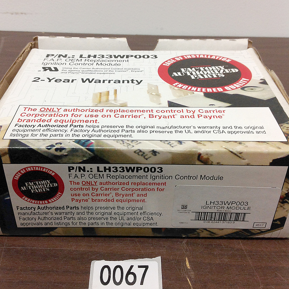 Ignition Controle Module - LH33WP003 - Burner Stock