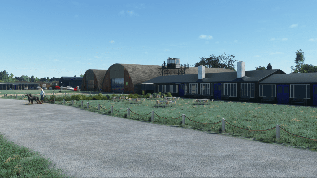 White Waltham Airfield Burning Blue Design