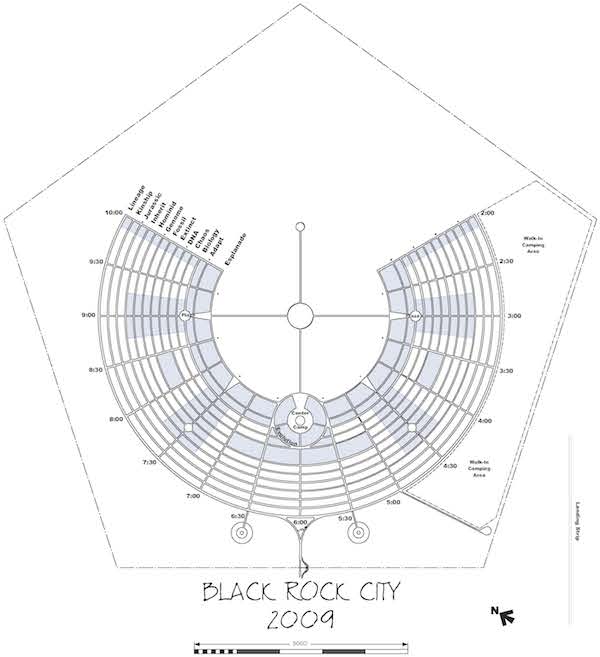 2009 Black Rock City Map Burning Man