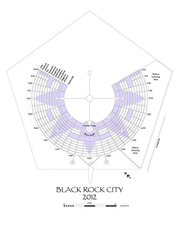 2012 Black Rock City Map Burning Man