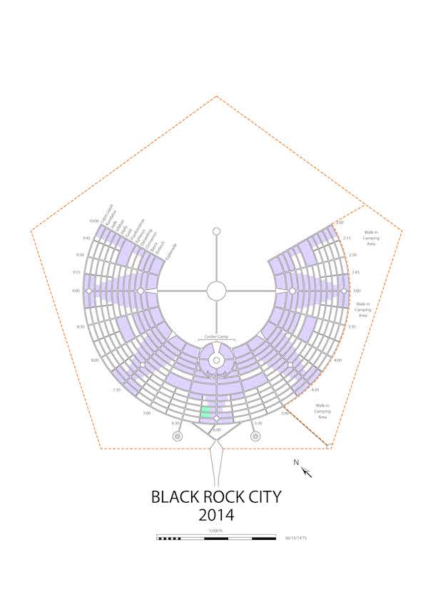 2014 Black Rock City Map Burning Man