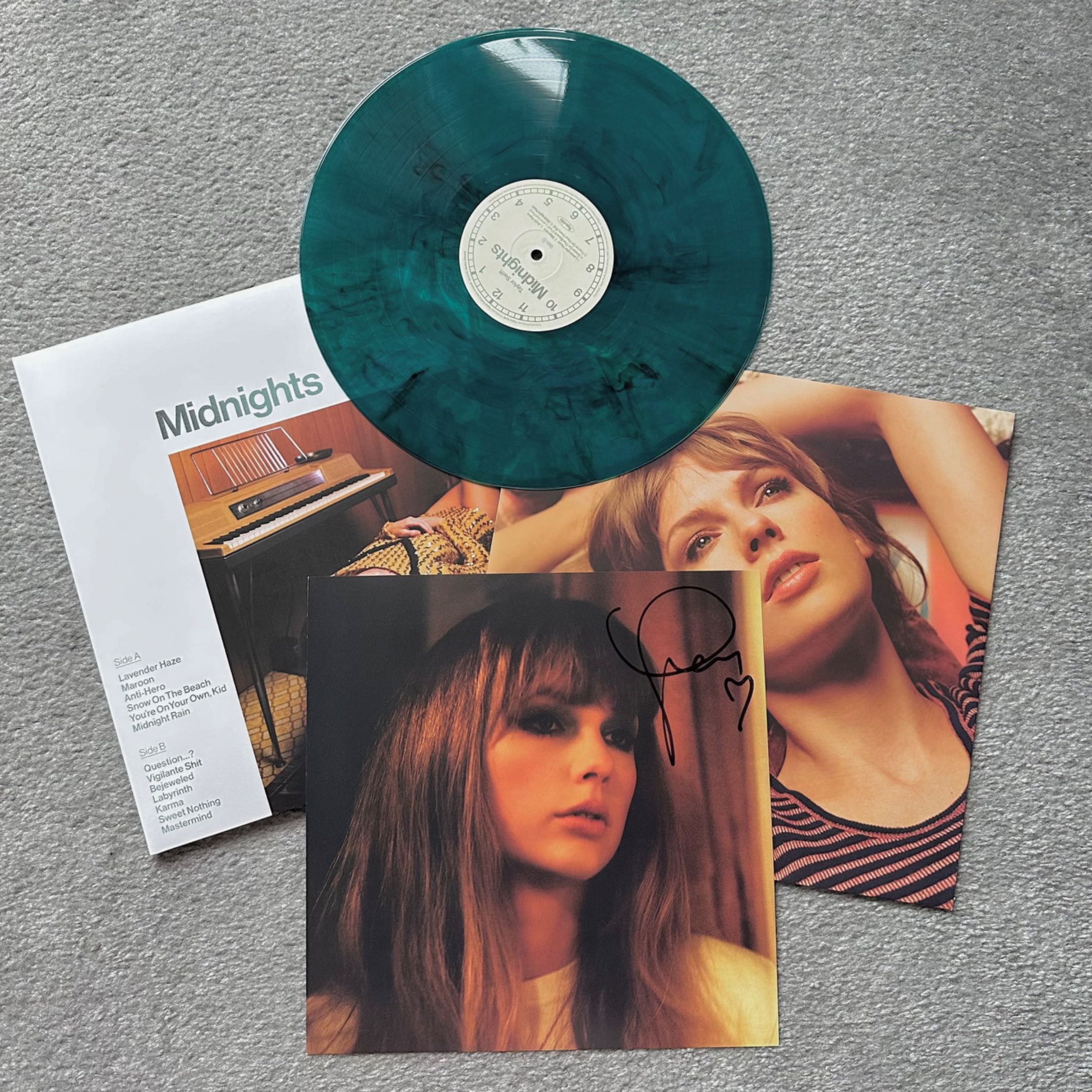 Taylor Swift Midnights Jade Green Vinyl (Autografiado)