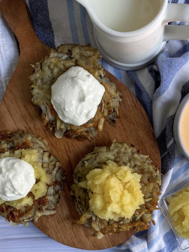 Potato Latke for Hanukkah Burnt Apple