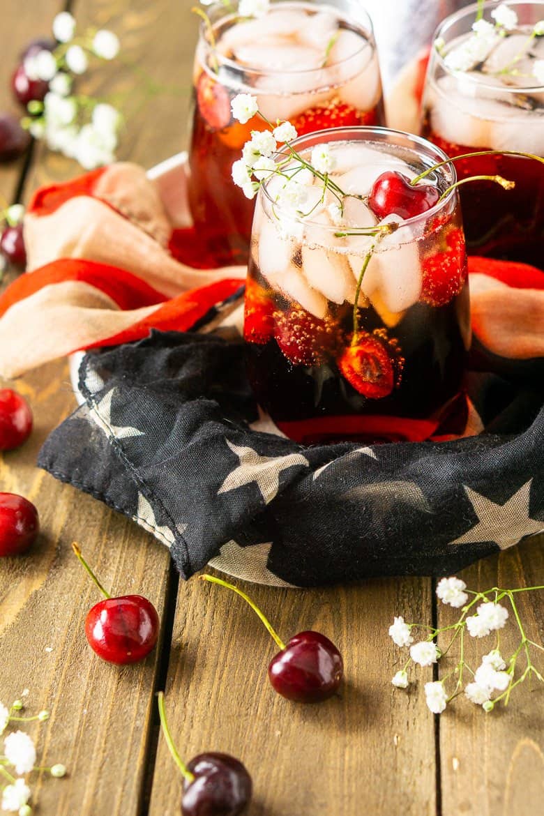 Cherry Vodka Sparkler Cocktail Burrata and Bubbles
