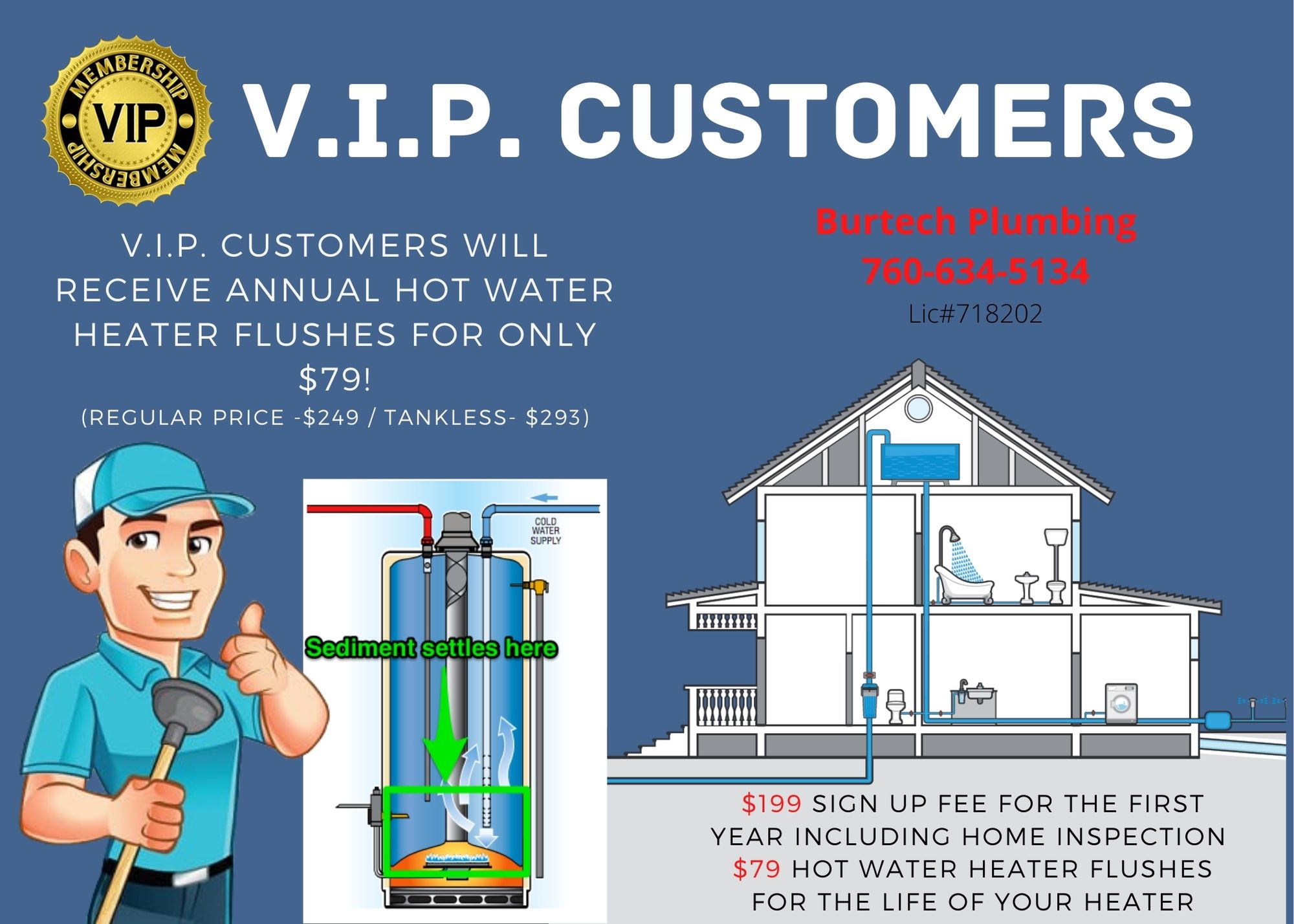 V.I.P. Membership Specials Burtech Plumbing Your Trusted San Diego