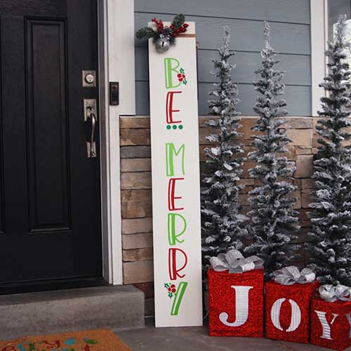 DIY Christmas Porch Sign Burton Avenue