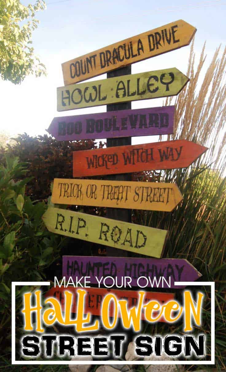 DIY Halloween Street Sign Burton Avenue