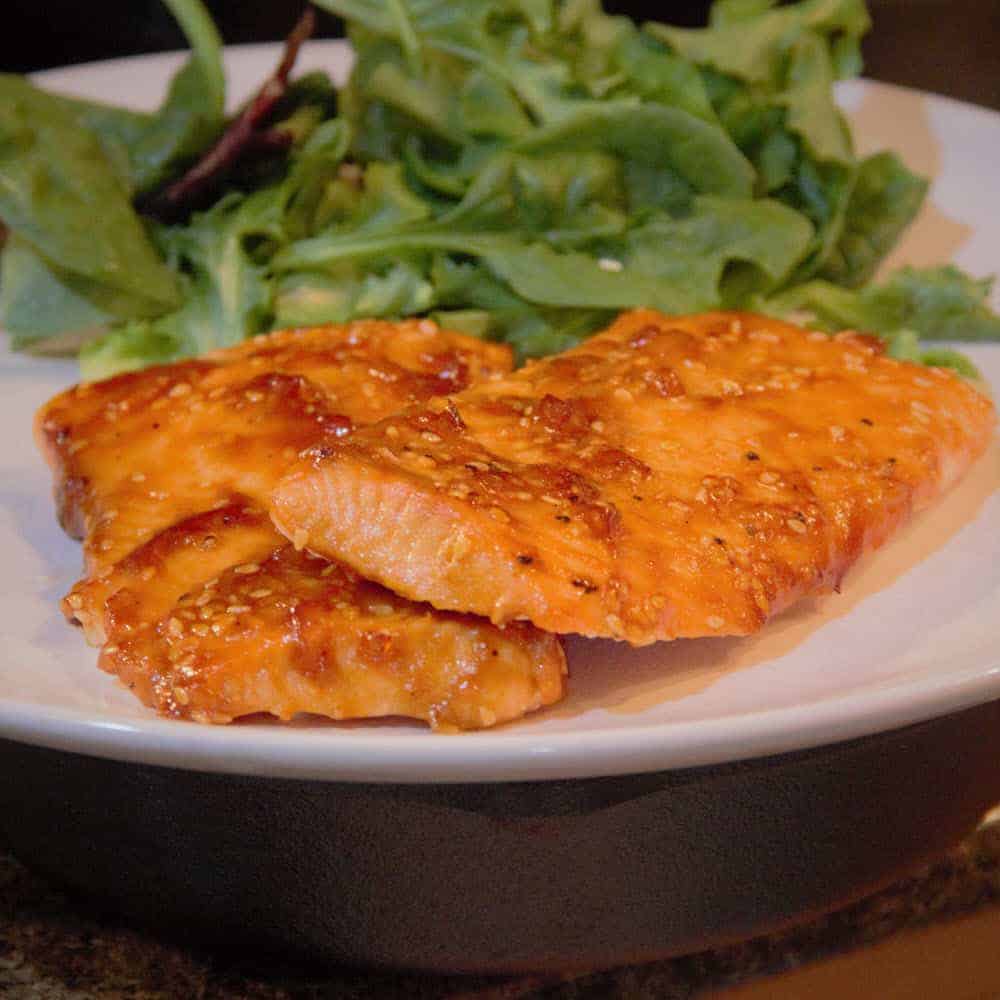 Salmon Fillets with Asian BBQ Glaze Bush Cooking