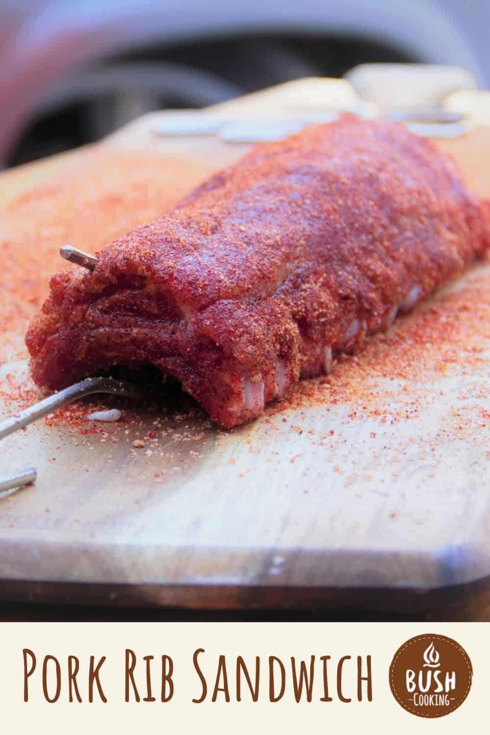 Hanging Pork Rib Sandwich Bush Cooking