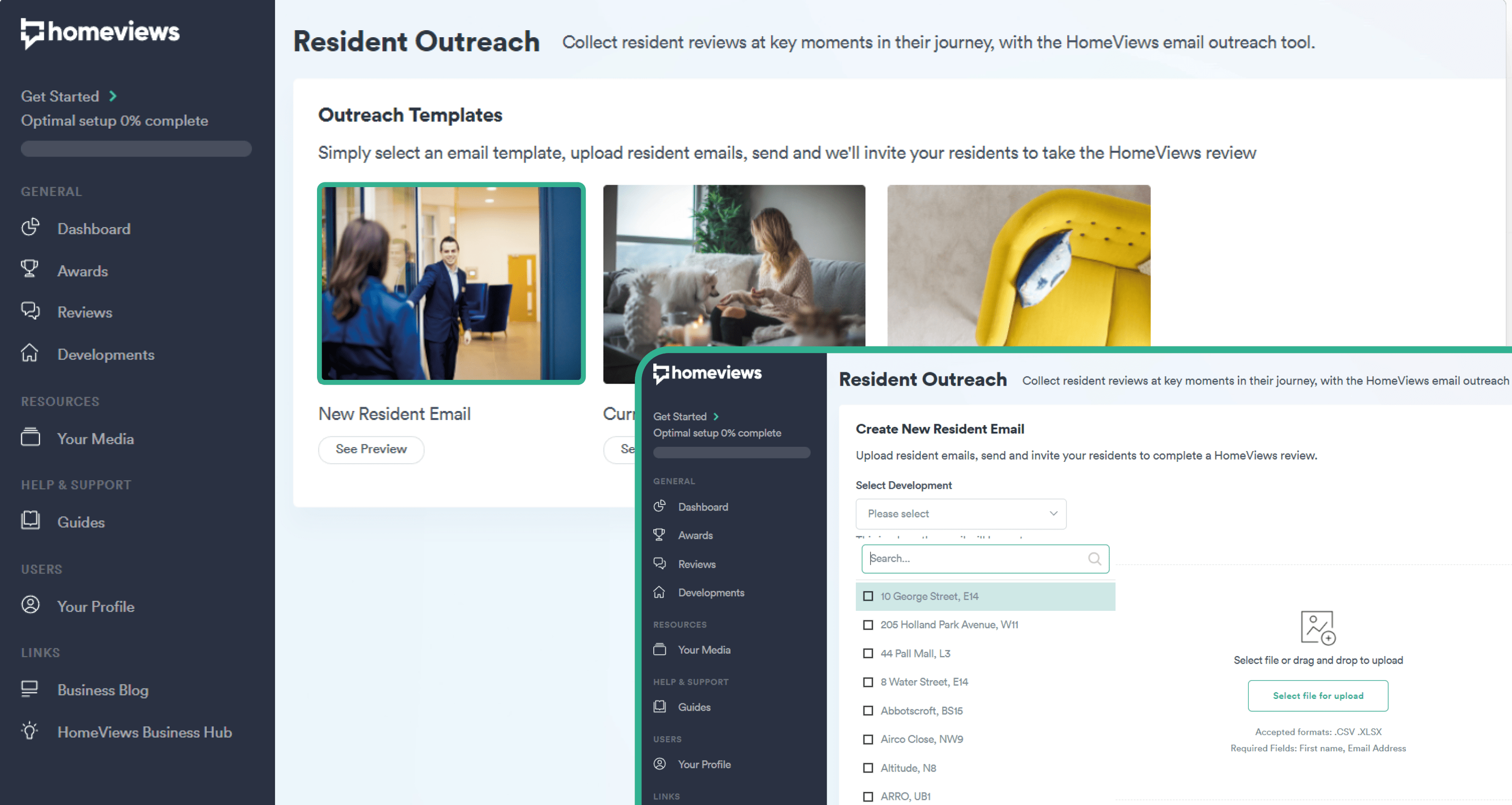 Resident Email Tool HomeViews Business Hub