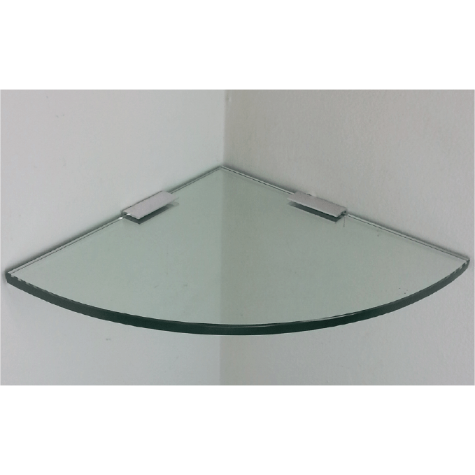 Tempered Glass Corner Shelf Quadrant SOUFLO