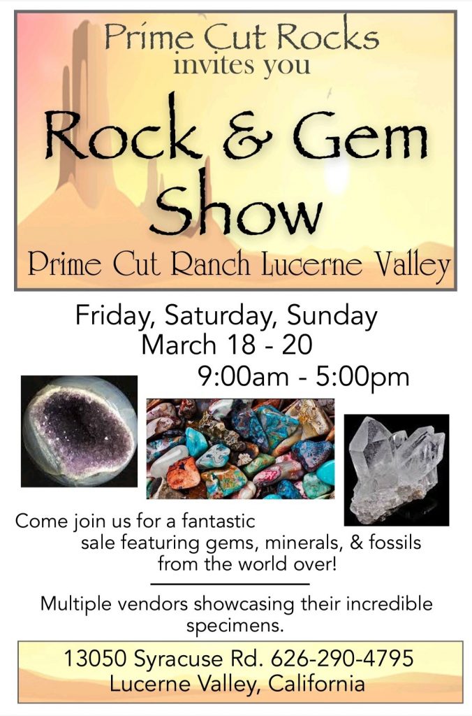 Crystals in Lucerne Valley Bustin Glass and Minerals