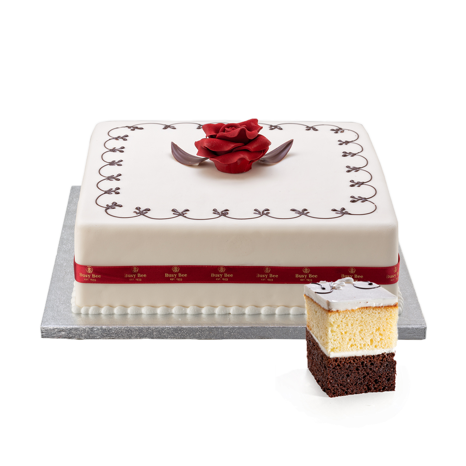 Square Sponge Cake Busy Bee