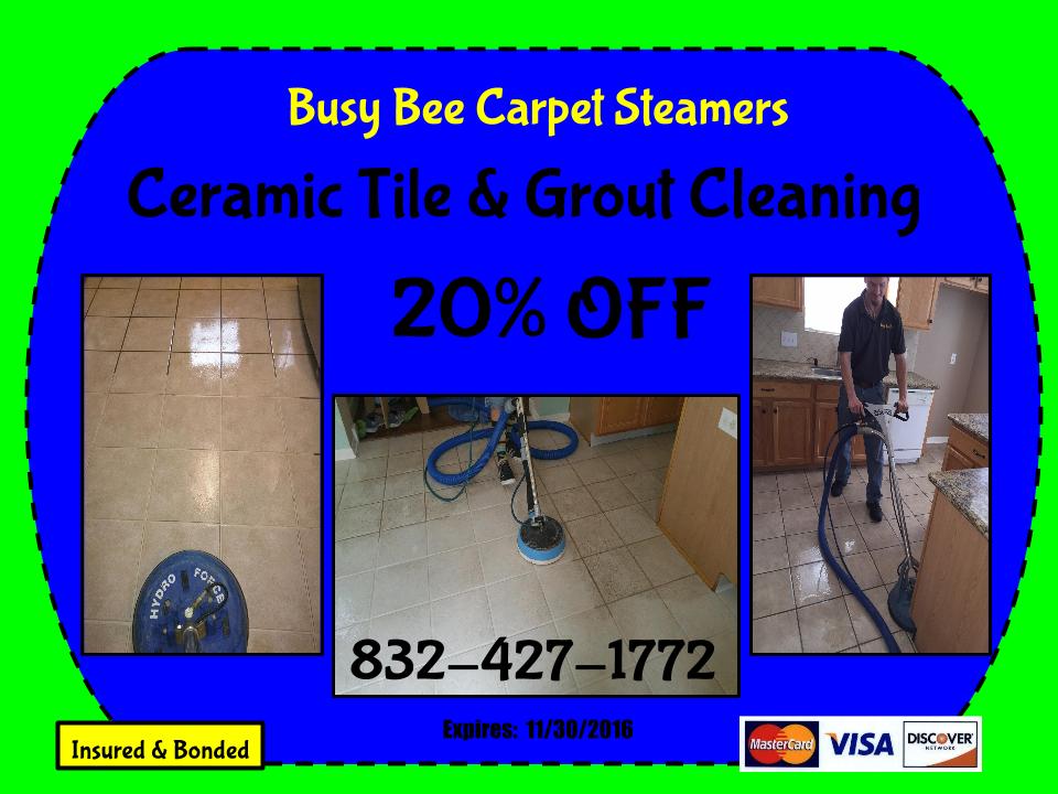 20offtilecleaningspecial Busy Bee Carpet Steamers