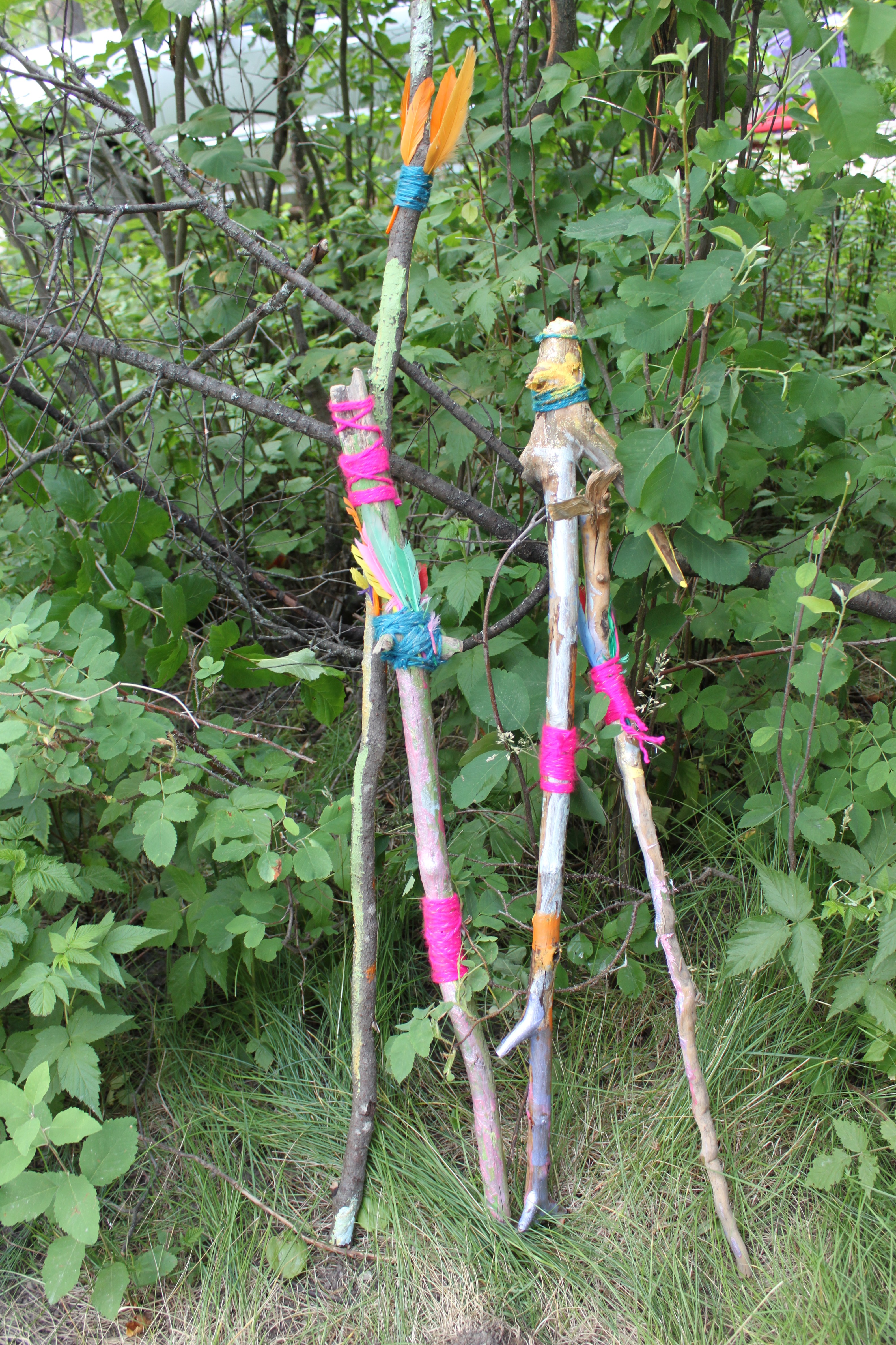 Decorating Walking Sticks