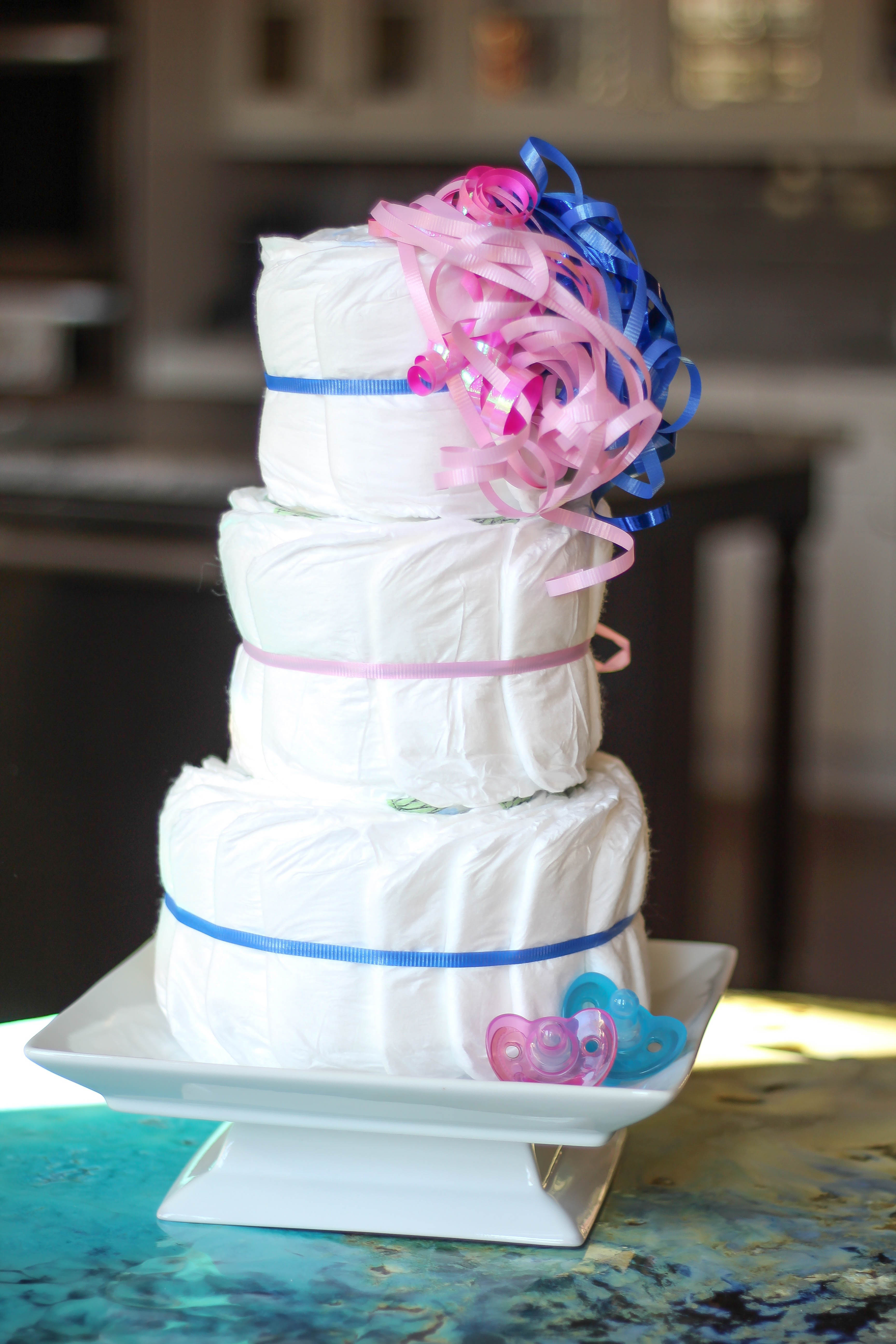 Diaper Cake Gender Reveal Busy Little Izzy