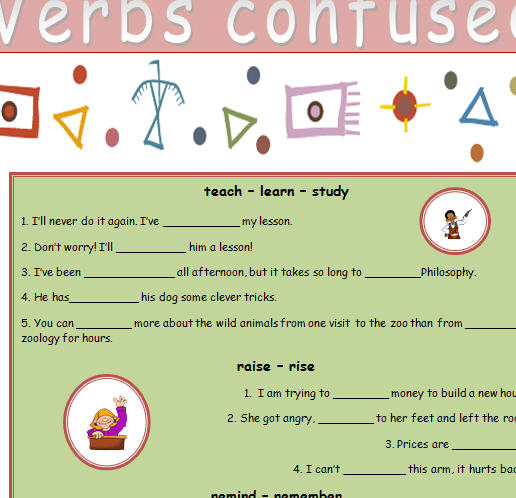 Verbs Easily Confused