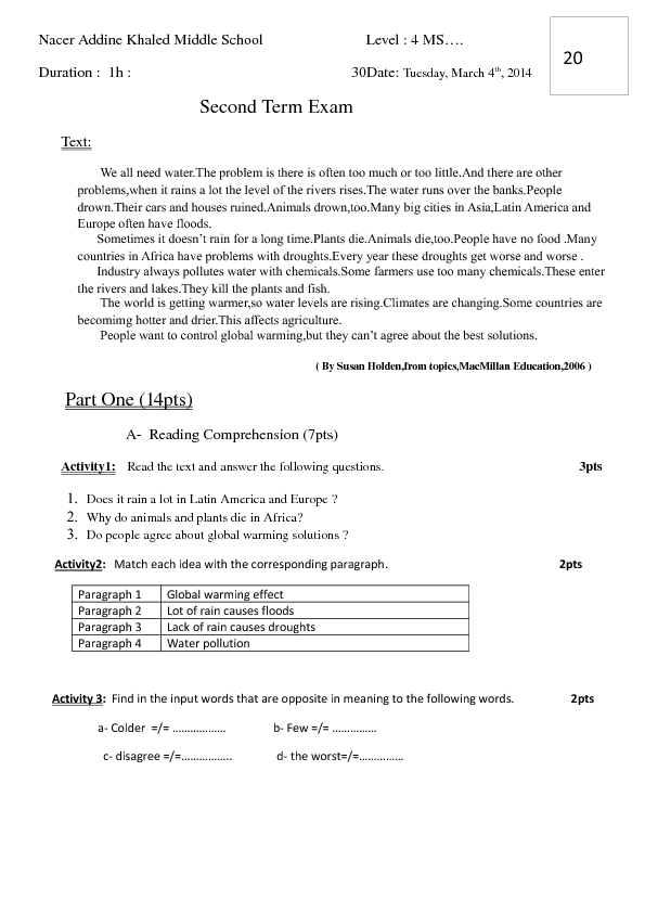 Environment Reading Comprehension